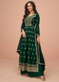 Beautiful Green Silk Embroidered Salwar Suit for Ceremonial - 2