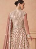 Beige color Georgette Anarkali Suit with Embroidered - 2
