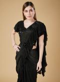 Black color Sequins Work Imported Classic Designer Saree - 1