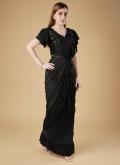 Black color Sequins Work Imported Classic Designer Saree - 2