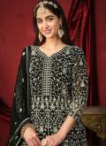Black Faux Georgette Embroidered Trendy Salwar Kameez - 3