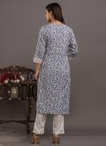 Blue color Cotton  Salwar Suit with Digital Print - 2