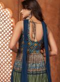 Blue color Digital Print Georgette Salwar Suit - 2