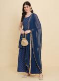 Blue color Printed Cotton  Salwar Suit - 2