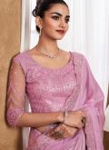 Border Silk Pink Classic Designer Saree - 1
