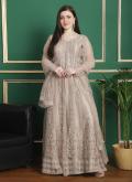 Brown Salwar Suit in Net with Cord - 3