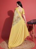 Charming Digital Print Silk Yellow Contemporary Saree - 2