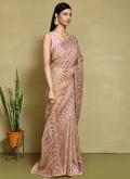 Charming Embroidered Organza Beige Contemporary Saree - 2