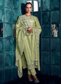 Charming Green Silk Embroidered Salwar Suit - 2