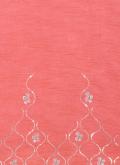 Charming Pink Organza Embroidered Contemporary Saree - 3