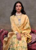 Charming Woven Cotton  Yellow Trendy Saree - 1