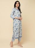 Cotton  Trendy Salwar Suit in White Enhanced with Printed - 2