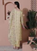 Digital Print Satin Yellow Salwar Suit - 2