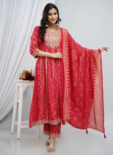 Embroidered Cotton  Rani Salwar Suit