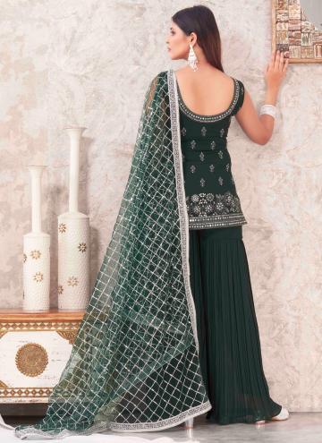 Embroidered Georgette Green Trendy Salwar Kameez
