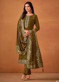 Embroidered Georgette Green Trendy Salwar Suit - 2