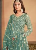 Embroidered Net Sea Green Trendy Salwar Suit - 3
