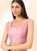 Embroidered Organza Rose Pink Trendy Saree - 1