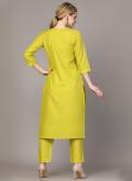 Embroidered Rayon Green Salwar Suit - 1
