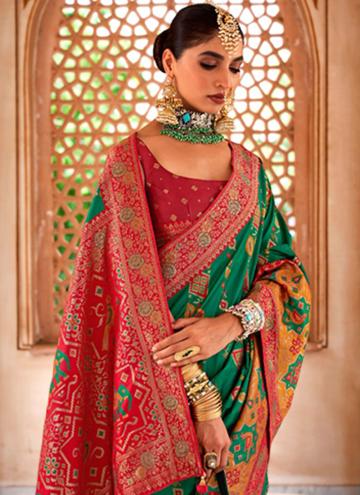 Fab Green Banarasi Woven Classic Designer Saree