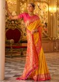 Fab Mustard Banarasi Woven Classic Designer Saree - 2