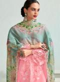 Fab Pink Muslin Embroidered Trendy Salwar Suit for Ceremonial - 1