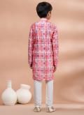 Fancy Fabric Kurta Pyjama in Multi Colour Enhanced with Digital Print - 2