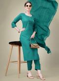 Glorious Embroidered Blended Cotton Rama Trendy Salwar Suit - 3