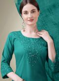 Glorious Embroidered Blended Cotton Rama Trendy Salwar Suit - 4