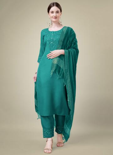 Glorious Embroidered Blended Cotton Rama Trendy Salwar Suit