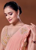 Glorious Pink Imported Border Contemporary Saree for Ceremonial - 1