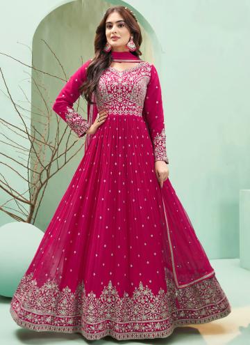 Glorious Rani Georgette Embroidered Readymade Designer Gown