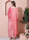 Gratifying Digital Print Muslin Pink Designer Salwar Kameez - 2