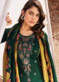 Green color Cotton Lawn Salwar Suit with Digital Print - 1