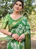 Green color Digital Print Pure Silk Designer Saree - 4
