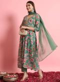 Green color Georgette Salwar Suit with Embroidered - 2