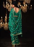 Green Contemporary Saree in Fancy Fabric with Border - 2