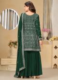 Green Faux Georgette Embroidered Trendy Salwar Suit - 1