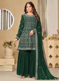 Green Faux Georgette Embroidered Trendy Salwar Suit - 2