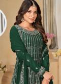 Green Faux Georgette Embroidered Trendy Salwar Suit - 3