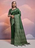 Green Handloom Silk Woven Trendy Saree for Ceremonial - 3