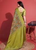 Green Silk Digital Print Classic Designer Saree - 2