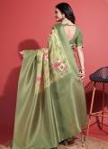 Green Silk Digital Print Classic Designer Saree for Ceremonial - 2