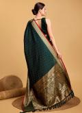 Green Silk Jacquard Work Classic Designer Saree for Ceremonial - 2