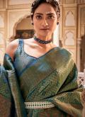 Green Silk Woven Classic Designer Saree for Ceremonial - 1
