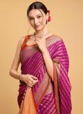 Jacquard Work Patola Silk Purple Designer Saree - 1