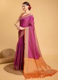 Jacquard Work Patola Silk Purple Designer Saree - 3