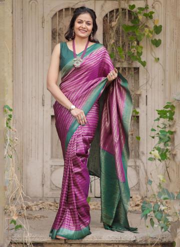 Jacquard Work Silk Magenta Classic Designer Saree
