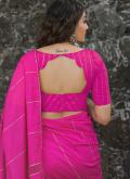 Magenta Trendy Saree in Chanderi with Sequins Work - 3