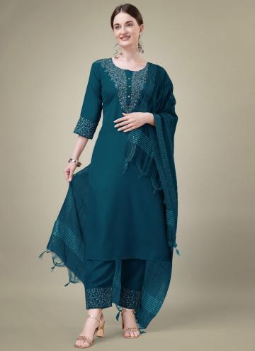 Morpeach Blended Cotton Embroidered Trendy Salwar Kameez for Casual